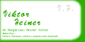 viktor heiner business card